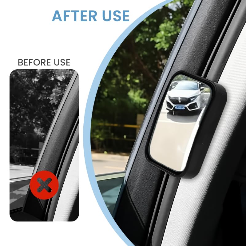 STHIRA Car Rearview Mirror for Safe Passenger Exit featuring HD Convex Lens | 2 Piece Set