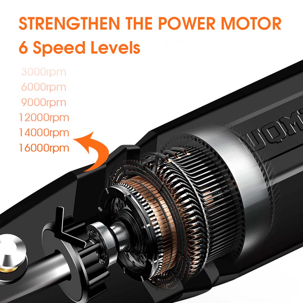 HASTHIP Cordless Drill Machine Kit for DIY Craft and Woodwork with 6 Speed 120pcs Accessories | USB Rechargeable Electric Drill