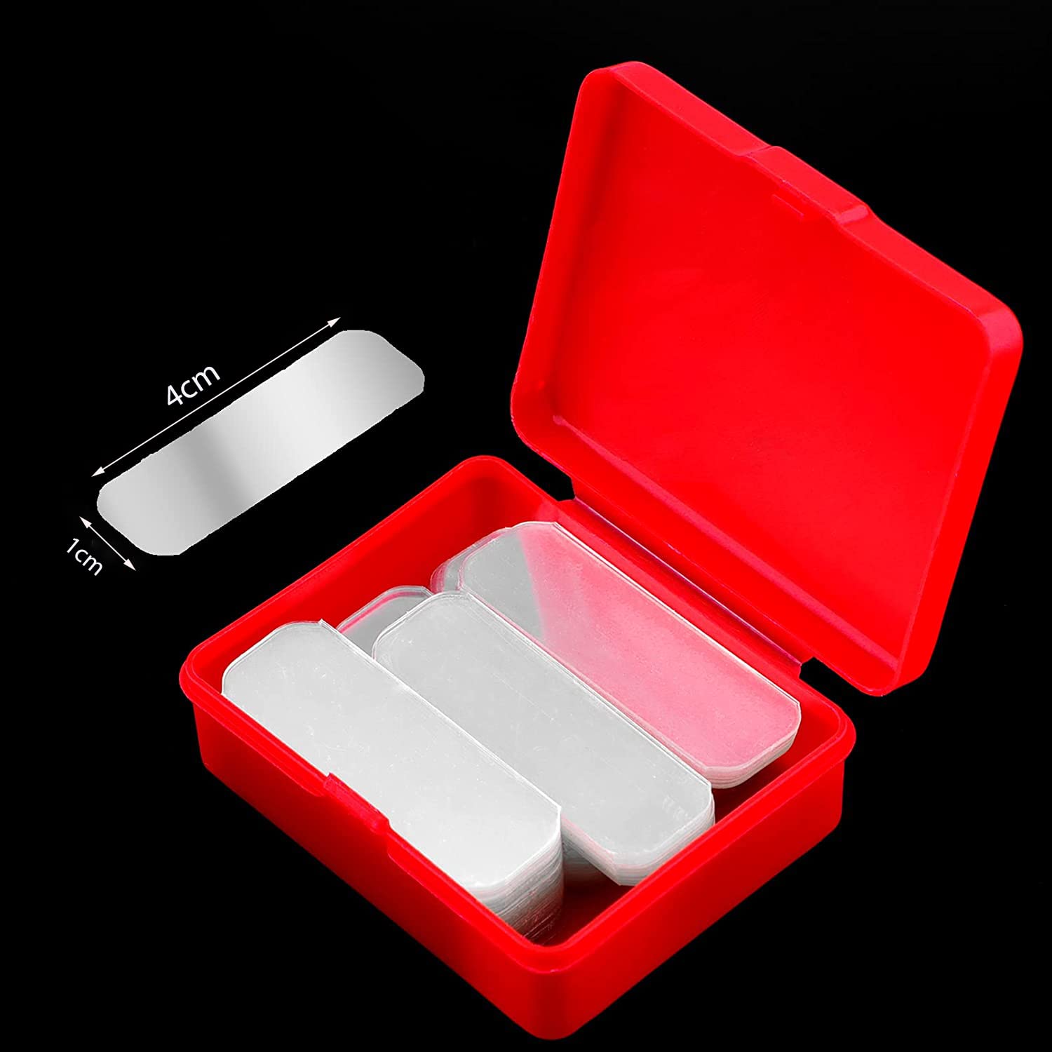 ZIBUYU Small Double Sided Tape for Home Use with Reusable Design 60 Pcs 20mm x 58mm | Transparent PVC Adhesive