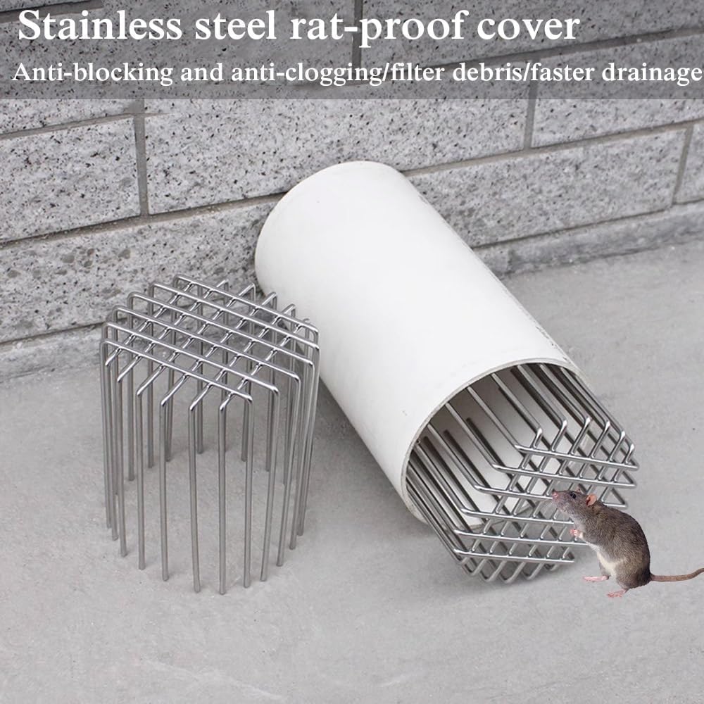 HASTHIP Metal Wire Grid Drain Outlet Stopper for 95 mm Pipes with Anti Rat Design | Rust Resistant 304 Stainless Steel