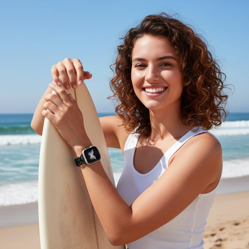 ZORBES iWatch Ultra S11 Watch Band for Women featuring Elegant Cutout Design and Waterproof Silicone