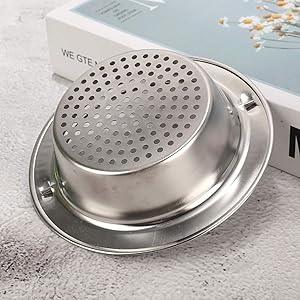 ZIBUYU® Sink Strainer Stainless Steel Waste Strainer for Kitchen Sink Drainer Net for Bathroom & Kitchen Mesh 4.33 inch 1 Pack X3