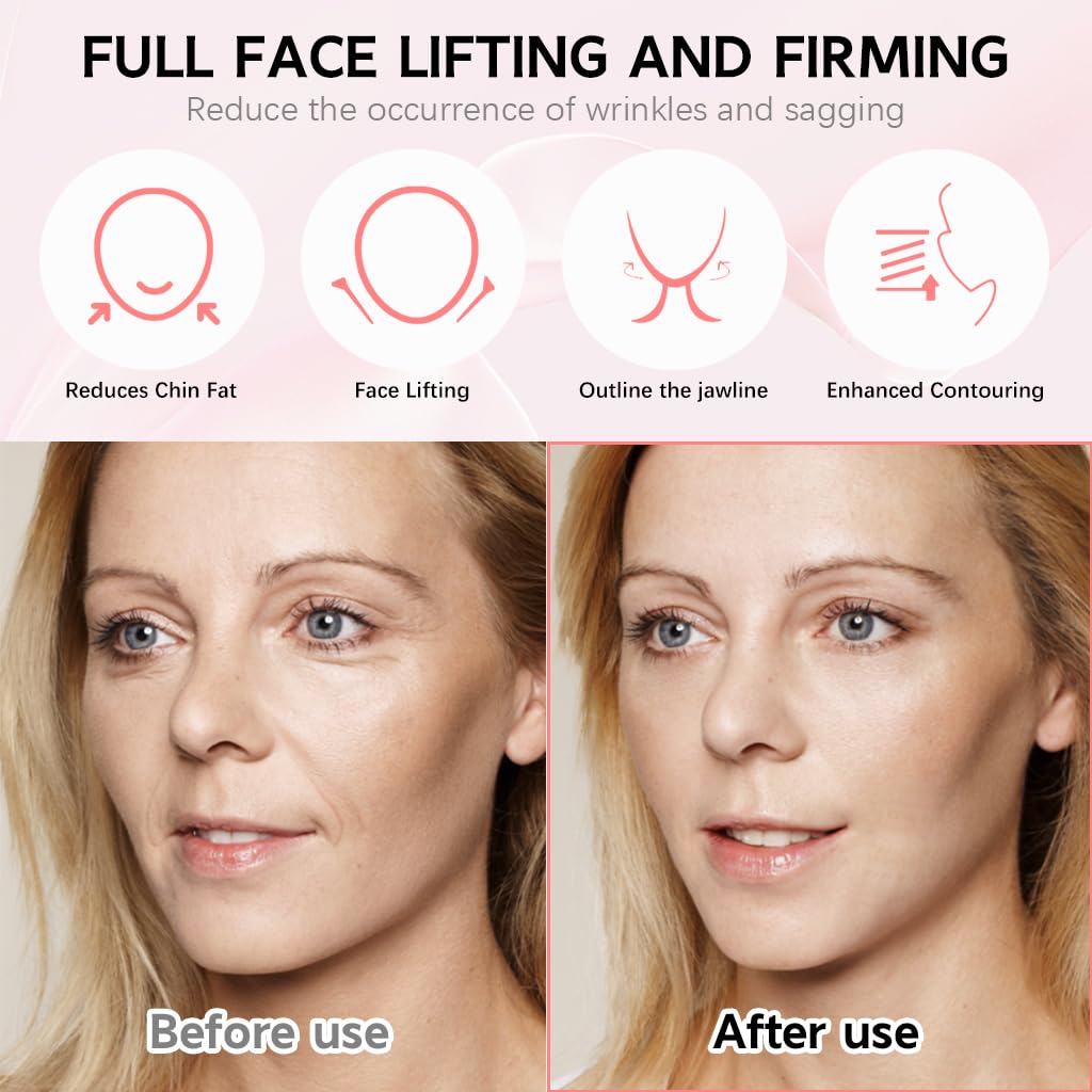 MAYCREATE V Line Face Lifting Mask for Double Chin Reduction with Adjustable Strap 3 pcs | Firming and Anti Wrinkle Care