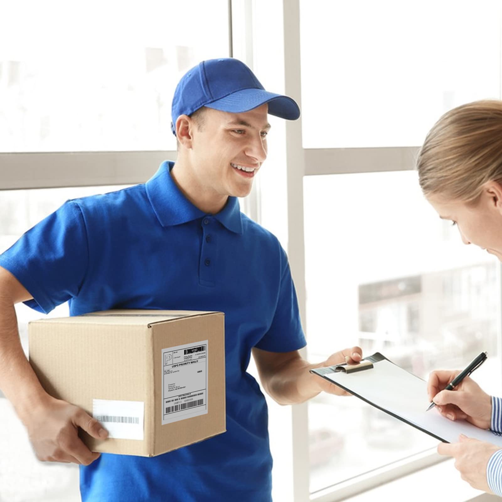 MFLABEL Direct Thermal Shipping Labels for Zebra Printers 4x6 in 4 Rolls of 450 | Strong Adhesive