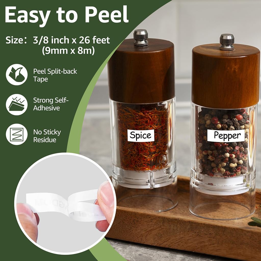 ZIBUYU Label Tape for Casio KL Series featuring 9mm Width and Waterproof Design | 8m Roll