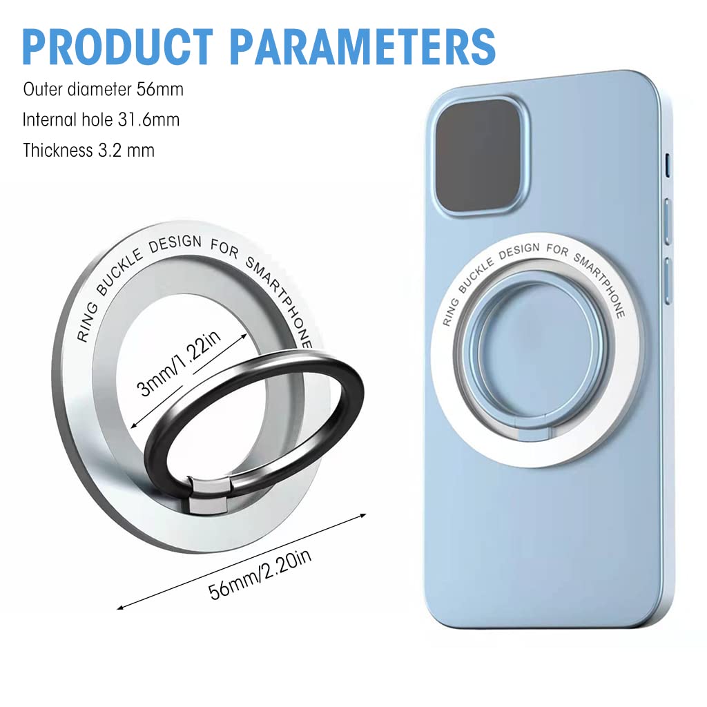 ZORBES Magnetic Phone Ring Holder for Magsafe with 2.2lbs Force featuring 360° Kickstand | Compatible with iPhone 17 16 15 14 13 Series