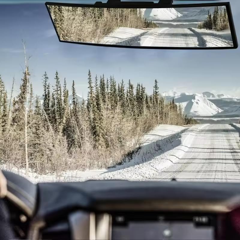 STHIRA Rear View Mirror for Cars featuring 11.81 in Convex Glass and Clip On Design | Wide Angle