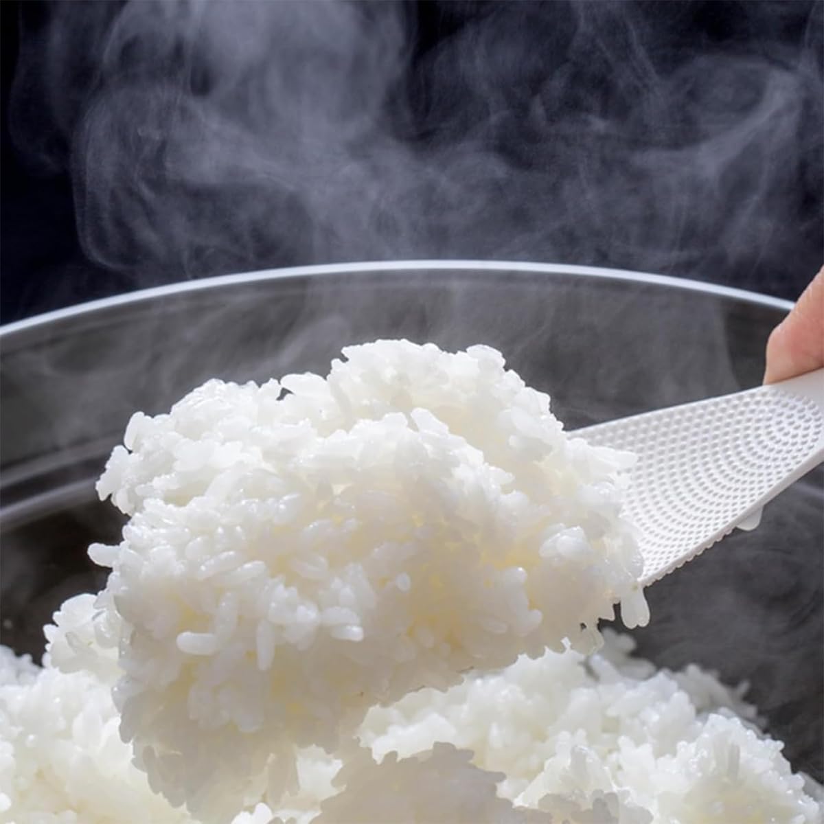 Supvox Rice Scoop for Kitchen with Self-Standing Roly-Poly Base and Non-Stick Food-Grade PP