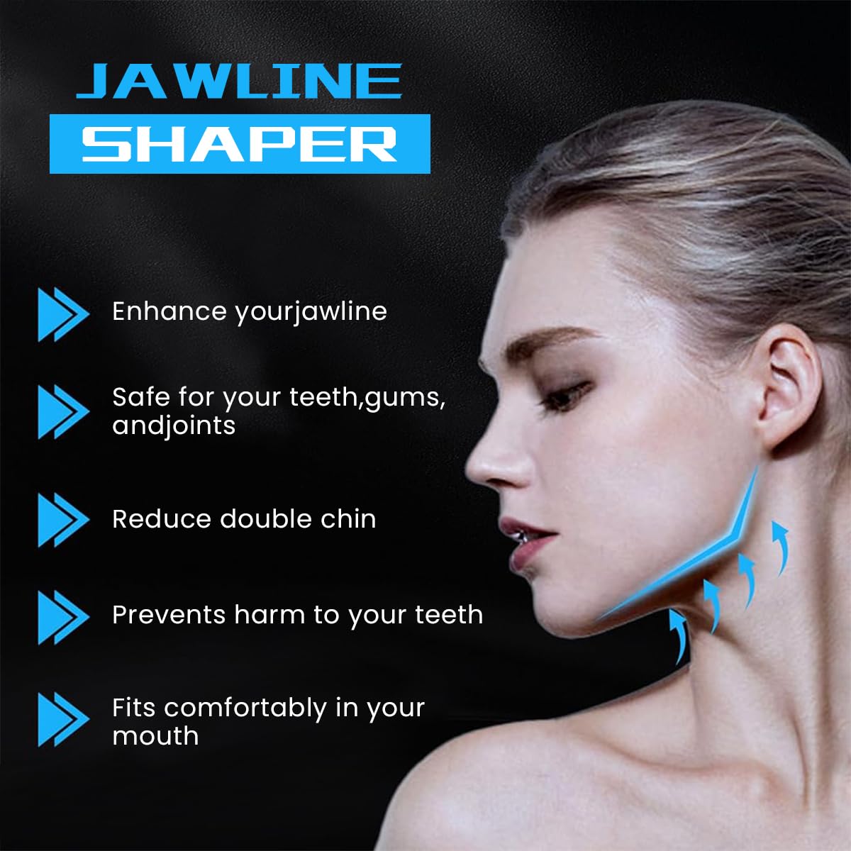 MAYCREATE® 3Pcs Jawline Exerciser Tool for Men Women 40/50/60lbs Foodgrade Silicone Jawline Exerciser Tool Jawline Exerciser, Slim and Tone Your Face- Helps Reduce Stress and Craving