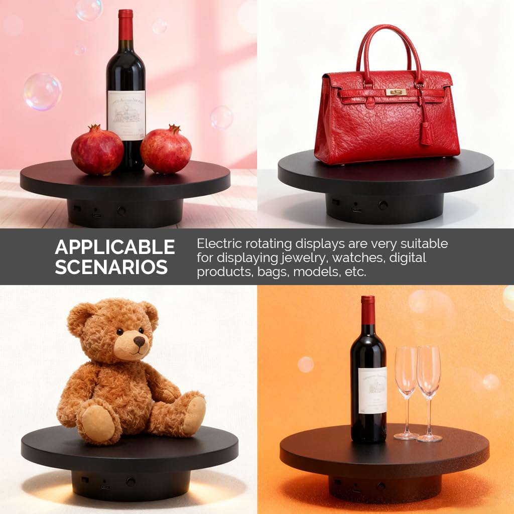 ZIBUYU Cake Display Rotator for 360 Degree Photography Turntable Use | Ideal for Water Cups