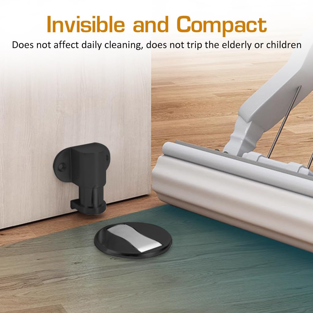 Serplex Door Stopper for Home featuring Adjustable Magnetic Catch and Zinc Alloy Body | No Drilling Installation