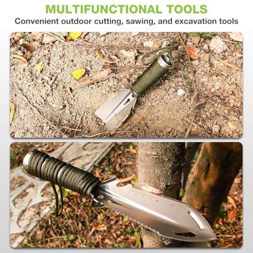 HASTHIP All-In-One Sturdy Multifunction Gardening Shovel, Durable Versatile Digging Tool With Firm Grip Ideal for Compost Mixing, Agriculture, Plant Care & Gifting (Multi-Tool Design)