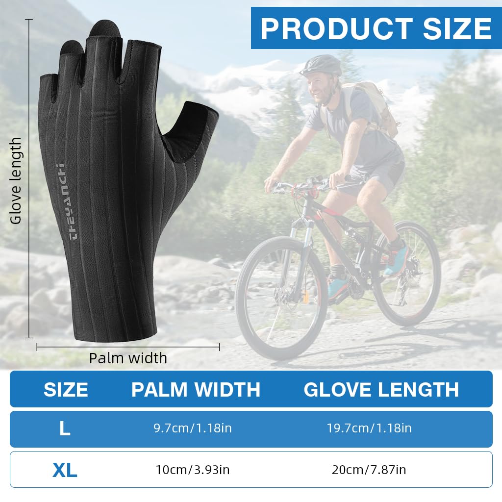 PROBEROS Riding Gloves for Bikers with Fingerless Design and Anti Slip Palm | Breathable Summer Cycling Gloves
