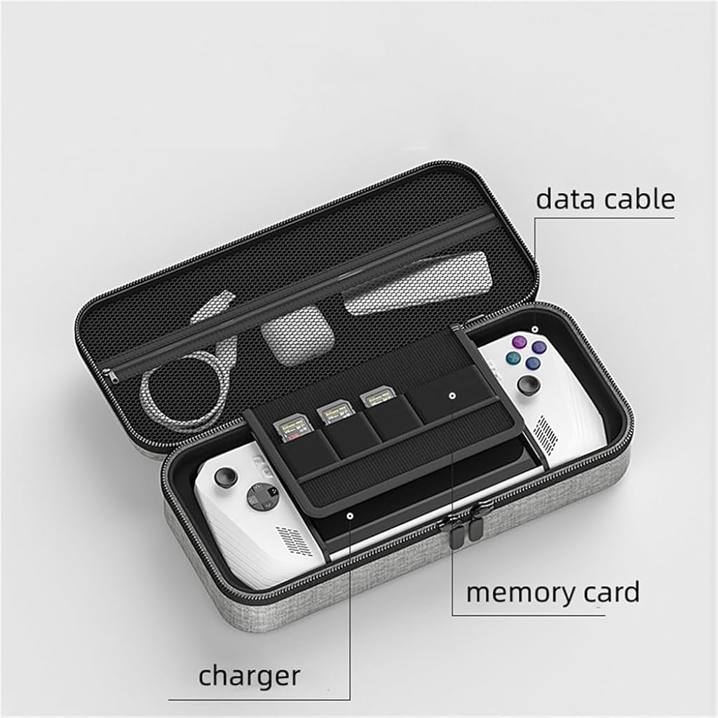ZORBES® Carrying Case for Rog Ally Accessories Portable Handbag EVA Organizer with Handle Waterproof Protective Storage Bag Travel Console 2 PCS