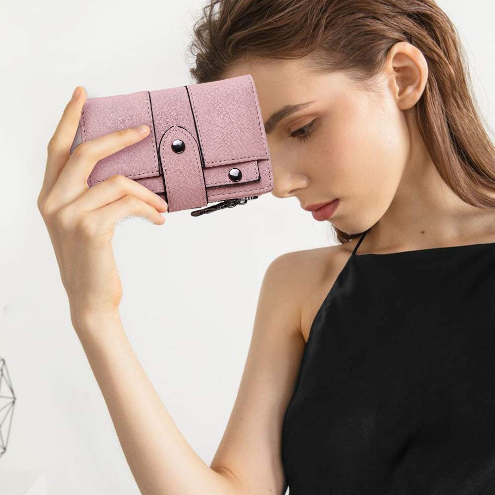 PALAY Small Purse for Girls featuring Bifold Structure and 14×10cm Size | Pink PU Leather Wallet