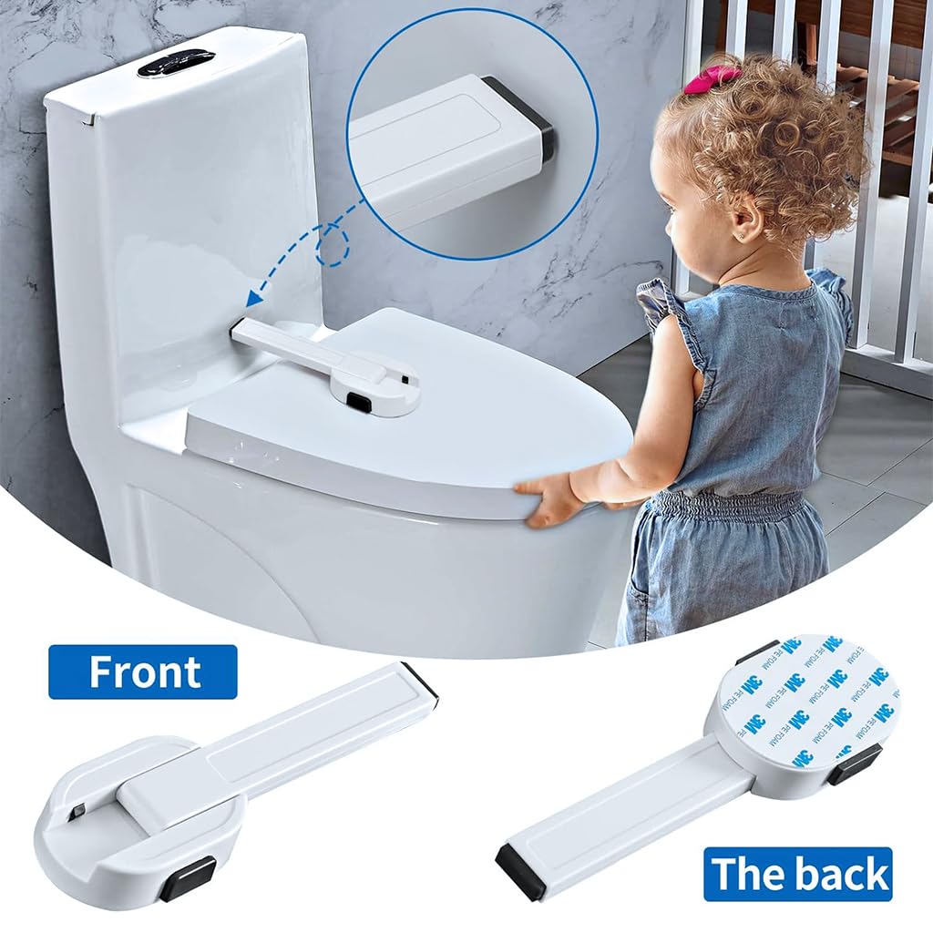 SNOWIE SOFT Toilet Seat Lock for Child Safety with Quick Release Design | 1 Count White