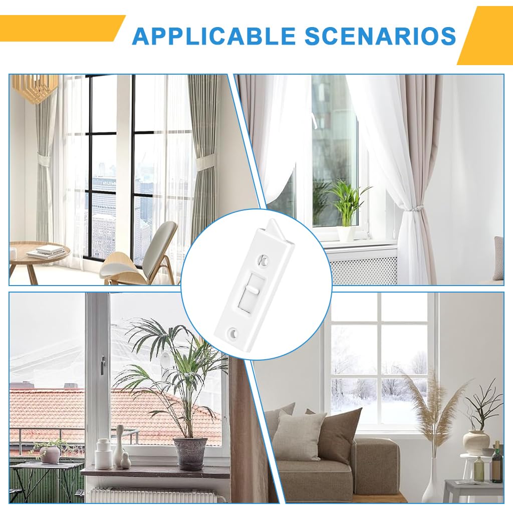 Serplex Window Latch Locks for Child Safety with Spring Loaded Slider and 2 Inch Spacing | Zinc Alloy Construction