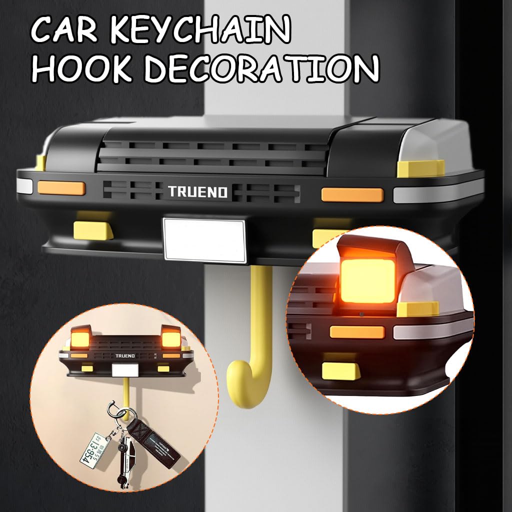 STHIRA Key Holder for AE86 and Miata Fans featuring Motion LED Lights and 3M Adhesive | ABS Wall Organizer