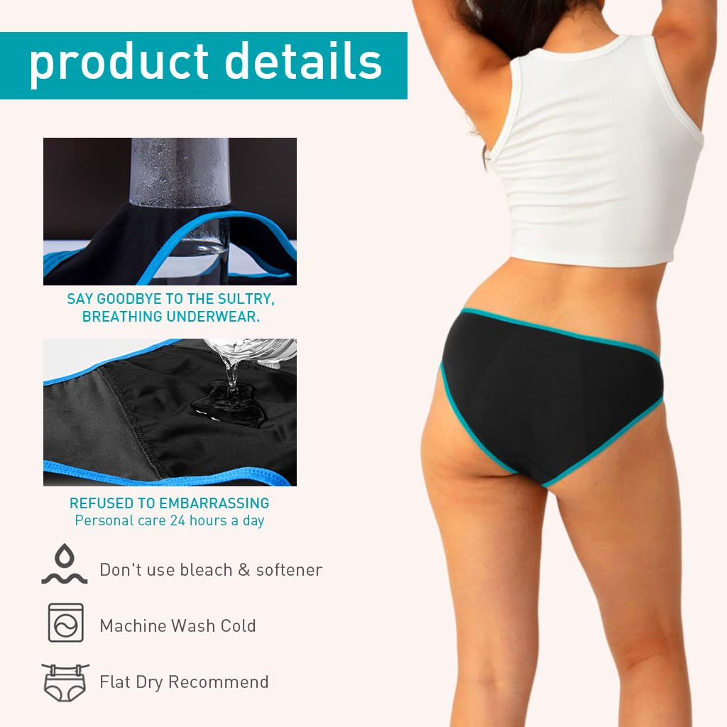 Zibuyu Period Underwear for Women featuring Dual Layer Leakproof Barrier 10–15ml Comfort