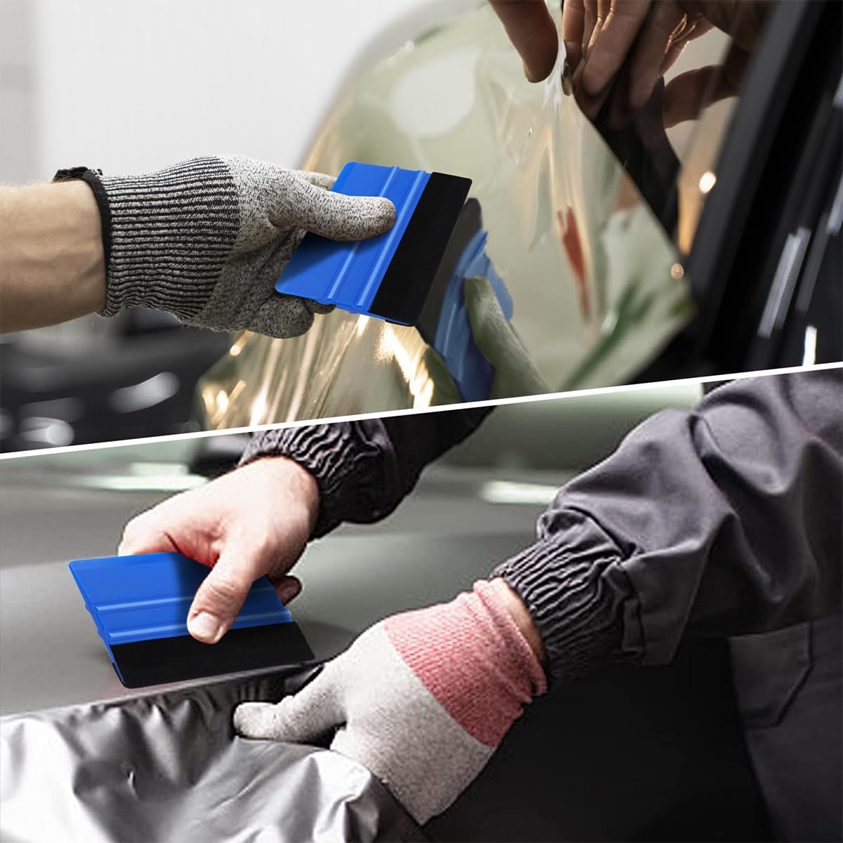 STHIRA Squeegee for Vinyl Wrap with Felt Edge 20PCS 4 Inch | Scratch Free Film Application