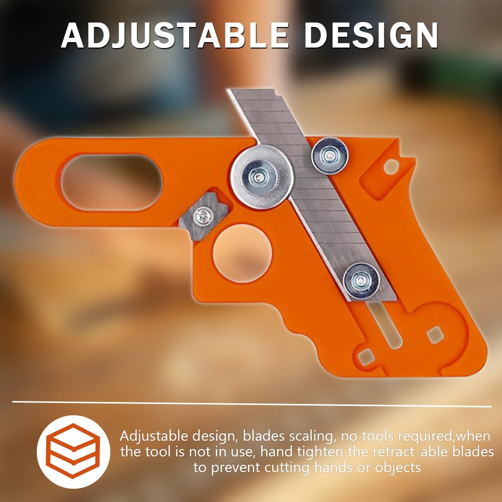 Serplex Woodworking Edge Trimmer Cutter Tool with 30 pcs Blades for Precise Wood Banding