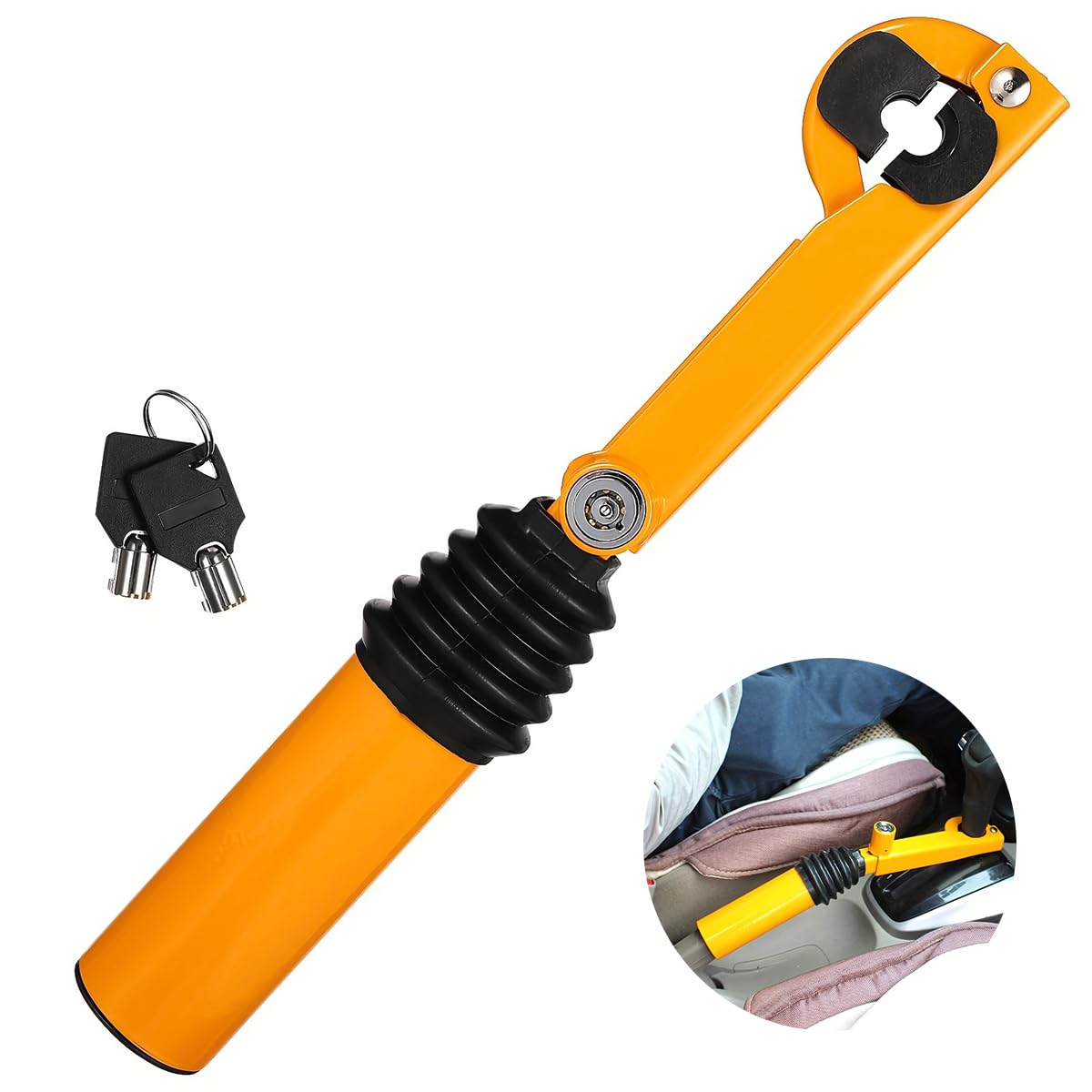 STHIRA Car Gear Shift and Handbrake Lock for Vehicle Security with Dual Locking Mechanism and Heavy Duty Steel | Universal Fit