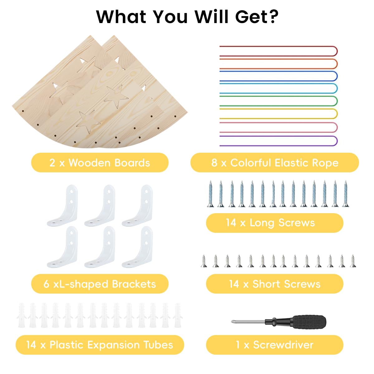 SNOWIE SOFT Wall Corner Organizer for Stuffed Toys featuring Elastic Rope Storage 44–77 in with Wooden Base and Roof | Space‑Saving Display for Kids Room