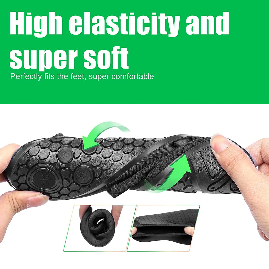 PALAY Water Shoes for Beach and Swim with 4mm EVA Insole and TPR Anti Slip Sole | Black