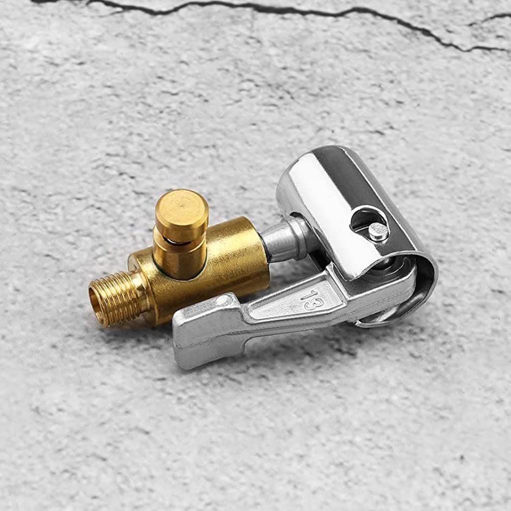 ZIBUYU Universal Car Air Pump Adapter for Tire Inflation with Thread Lock Brass Connector | Fits Cars and Motorcycles