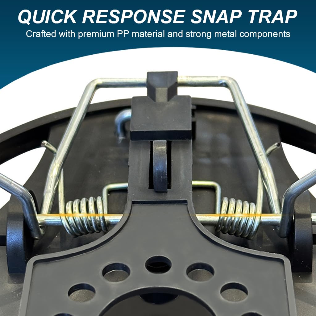 HASTHIP Rat Trap for Home and Garden featuring Quick Response Spring Mechanism | 2 Pcs Reusable PP Design
