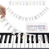 HASTHIP® Silicone Piano Keyboard Labels for Practicing Removable Piano Keyboard Note Labels for 61-Key Piano, Digital Piano, Piano Guides Note Lables for Beginners