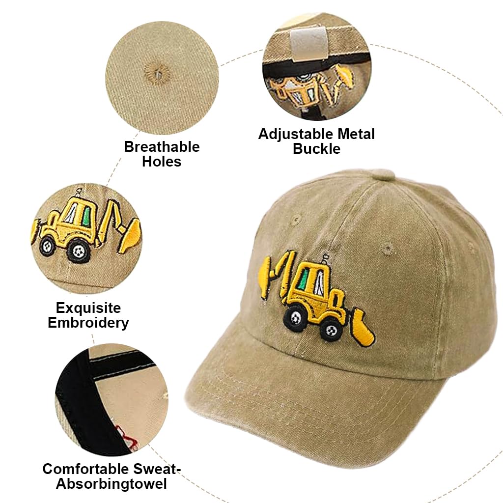GUSTAVE Kids Baseball Cap for Summer with UV Protection and Adjustable Buckle | Cotton Hat for 3–8 Year Old Boys and Girls