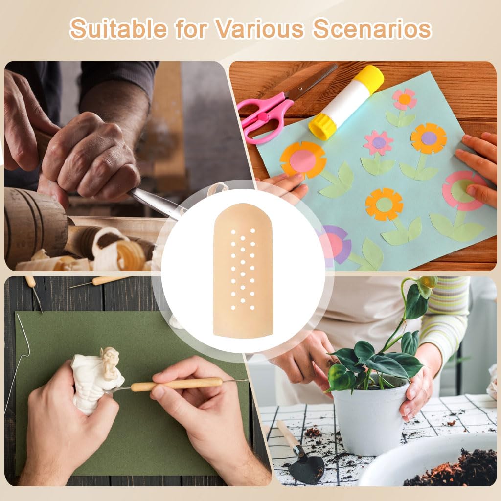 ZIBUYU Silicone Finger Sleeves 10Pcs for Kitchen and Gardening with Ventilated Design | Reusable Protection for Crafts