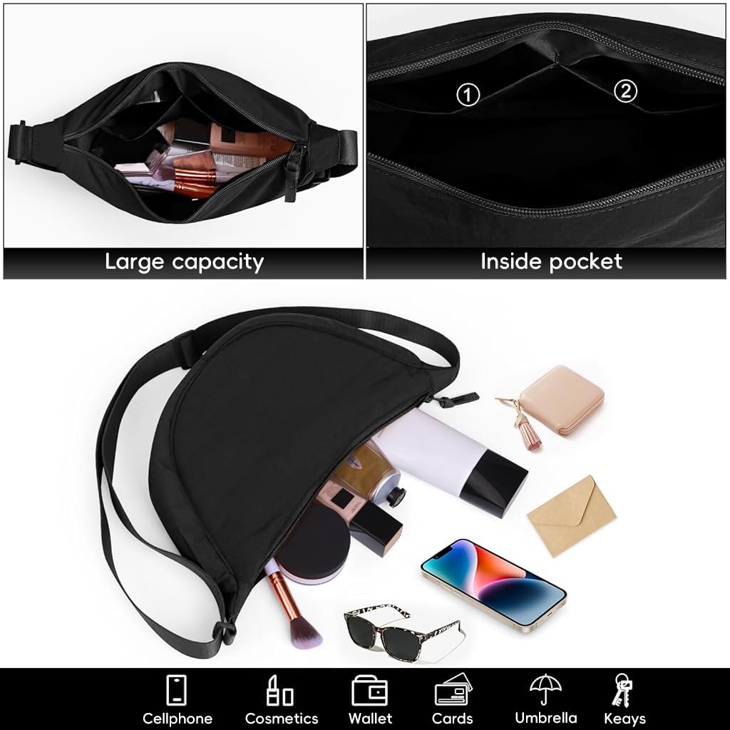 GUSTAVE Crossbody Bag for Travel with Adjustable Strap and 33x10x17cm Compact Design | Water‑Resistant Nylon Unisex Shoulder Style