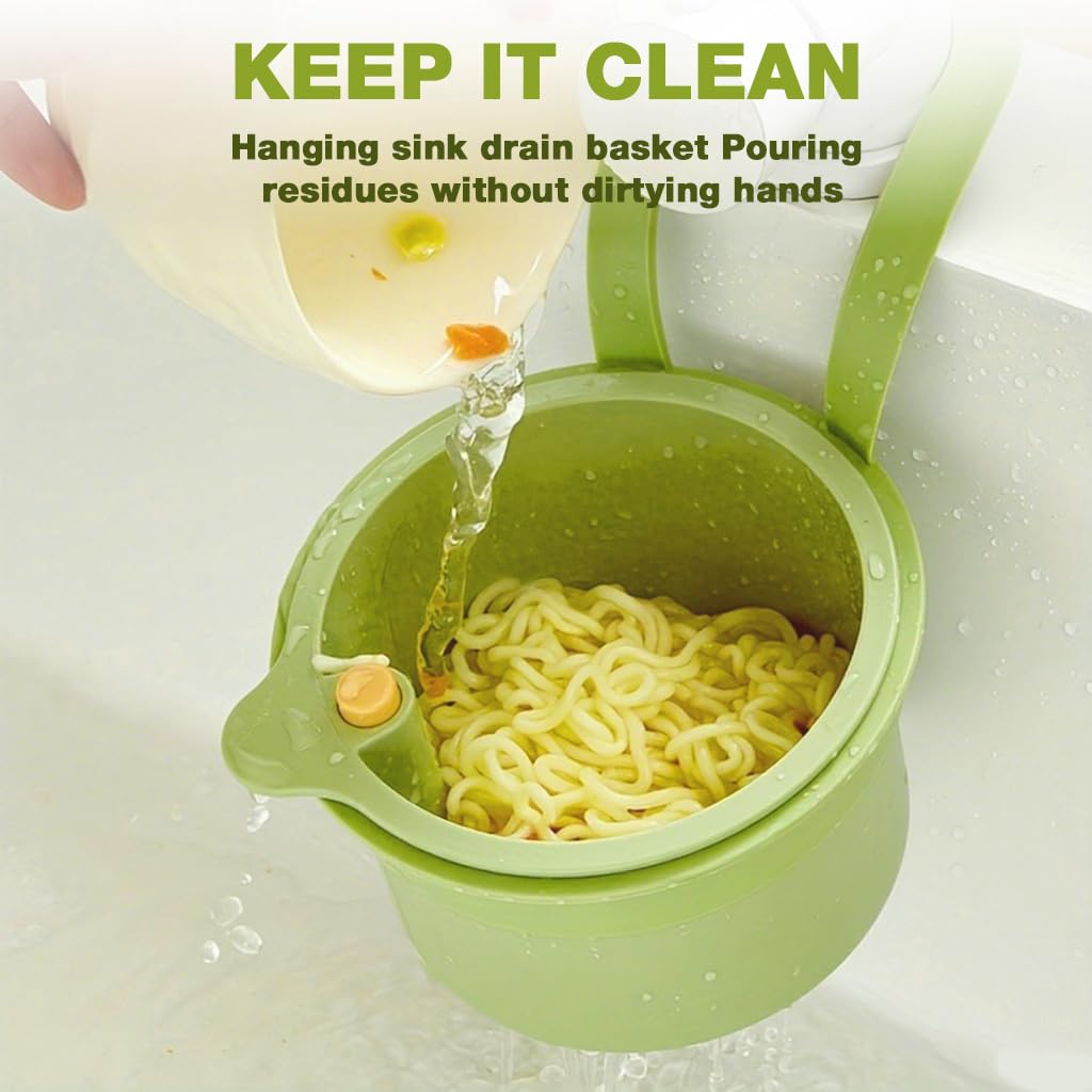 Supvox Kitchen Sink Drain Basket for Food Waste Filtration with Double Layer Strainer | Easy to Clean