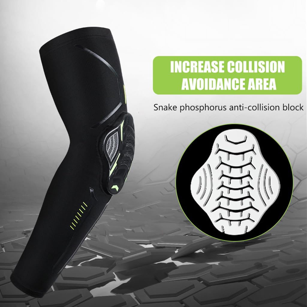 Proberos Compression Arm Sleeves for Sports with 10mm EVA Padding and Silicone Anti Slip | UV Protection