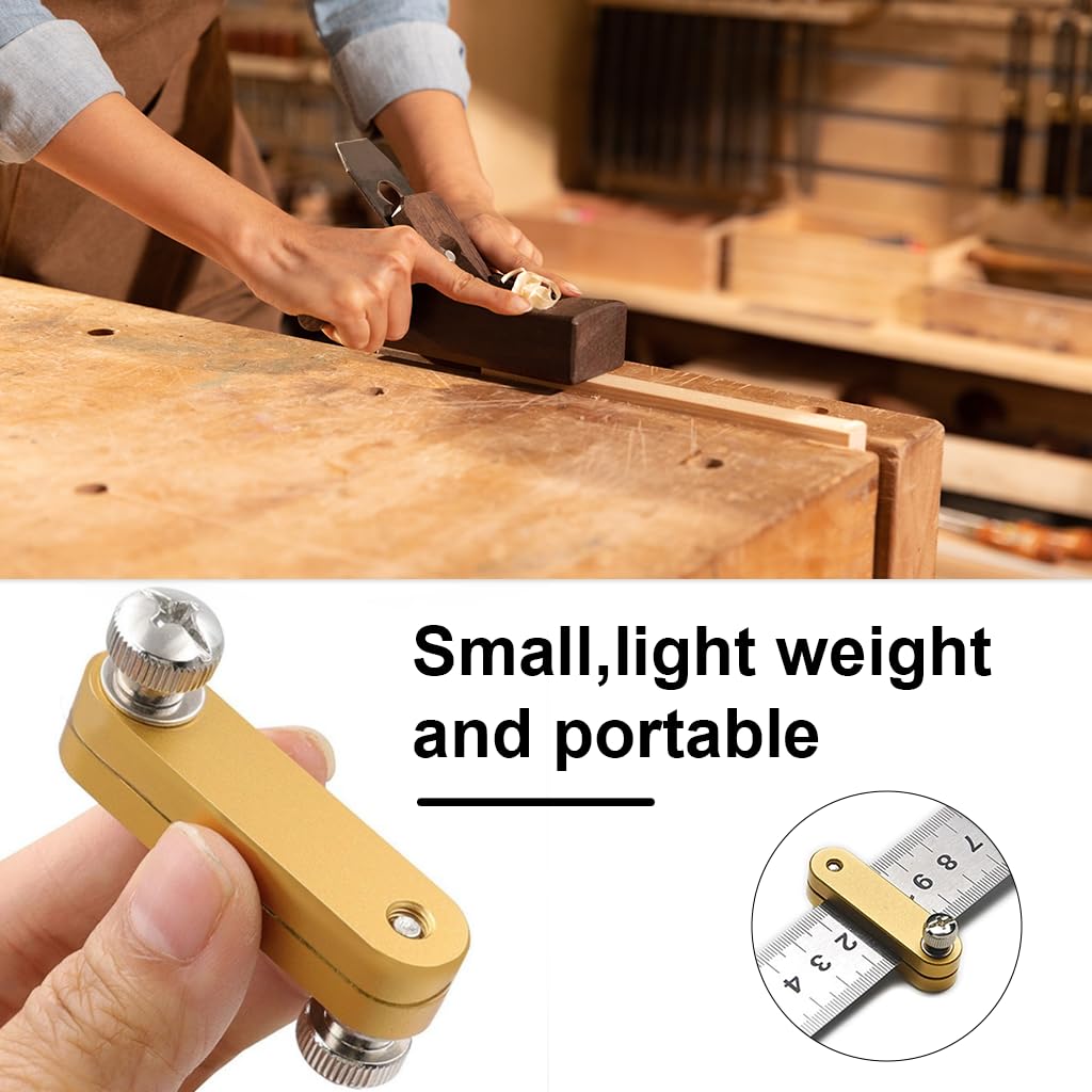 Serplex Sliding Stop for Steel Ruler with Ergonomic Locking System and Aluminum Alloy Build | Ideal for Woodworking and DIY Measuring Tasks