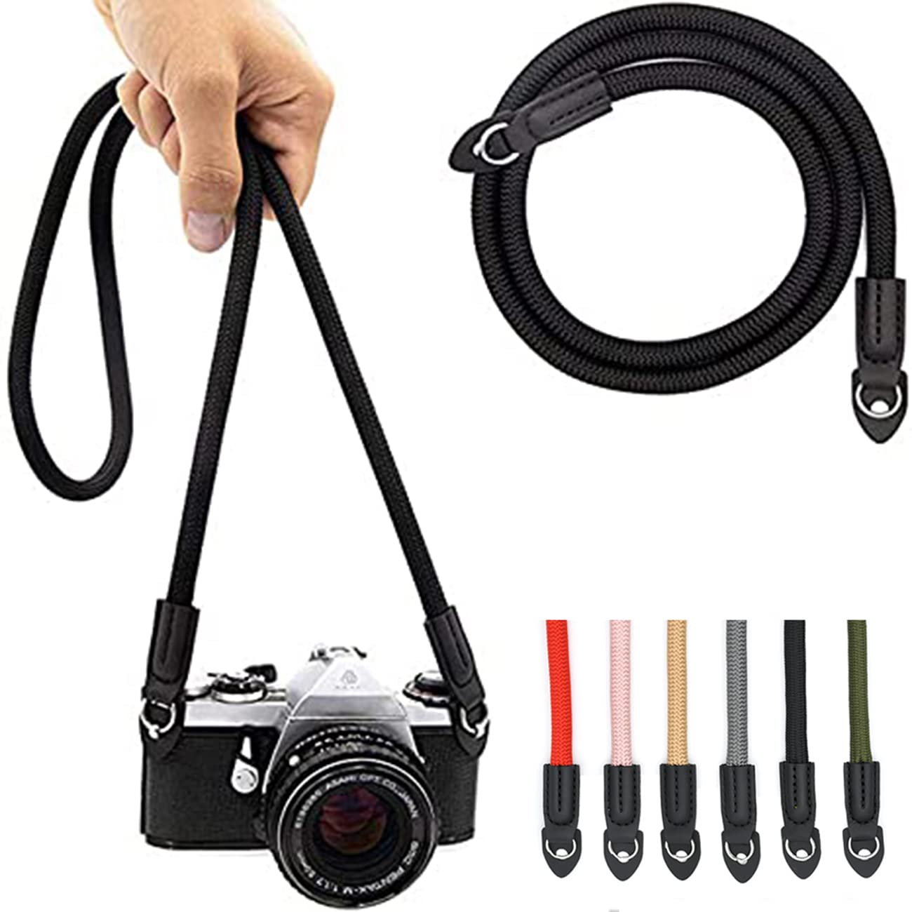 ZORBES® Camera Strap Vintage 110cm Nylon Climbing Rope