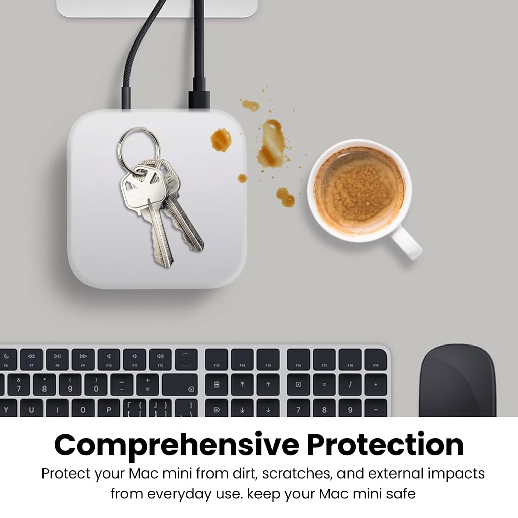 ZORBES Silicone Skin Cover for Mac mini M4 and M4 Pro 2024 with Clear Dustproof Protection