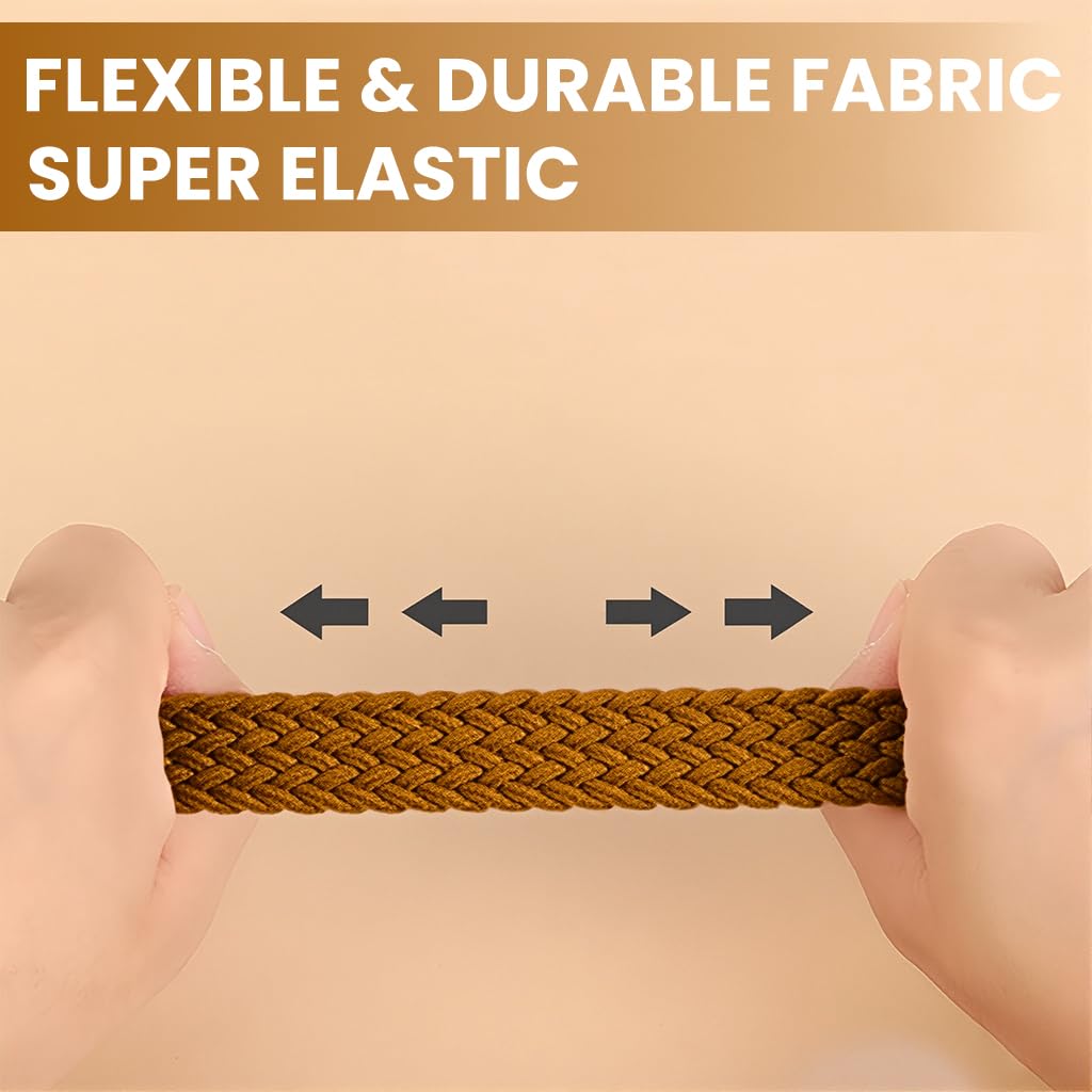 Zibuyu Nylon Woven Belt for Daily Wear with Hole Free Pin Buckle | Elastic 100cm Unisex Accessory