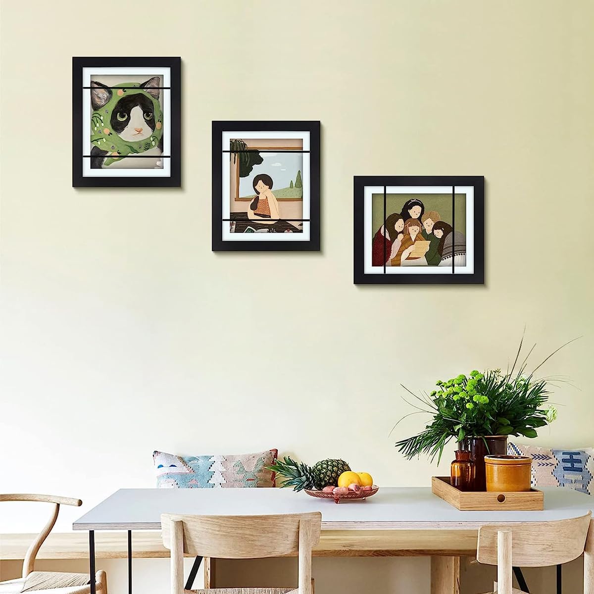 HASTHIP Kids Artwork Picture Frame for 8.3x11.8 in Art with 180° Front Opening Black Wall Display | Holds 50 Pcs