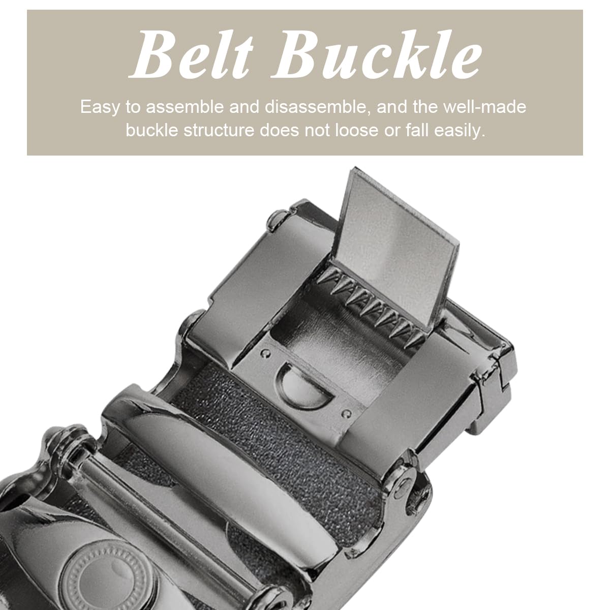 GUSTAVE® Ratchet Belt Buckle Only for Men, Automatic Click Buckle for 1 3/8