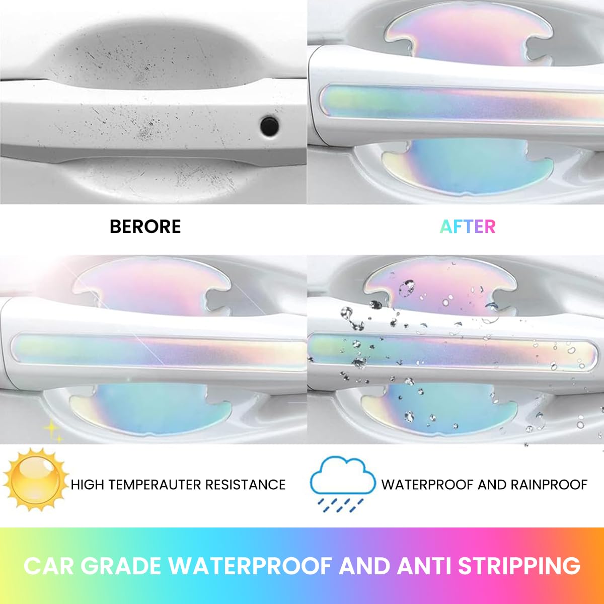 STHIRA Reflective Stickers for Cars and Bikes featuring Self-Adhesive Design 36Pcs 3x8cm | Waterproof PET High Visibility