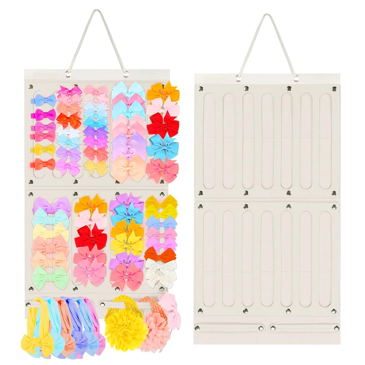 HASTHIP® Hair Clip Organizer for Girls Kids, Hair Bows Holder Hanging Hair Accessories Organizer, Large Capacity Headband Hairband Organizer for Girls Women Display Rack for Wall, Room, Door or Closet