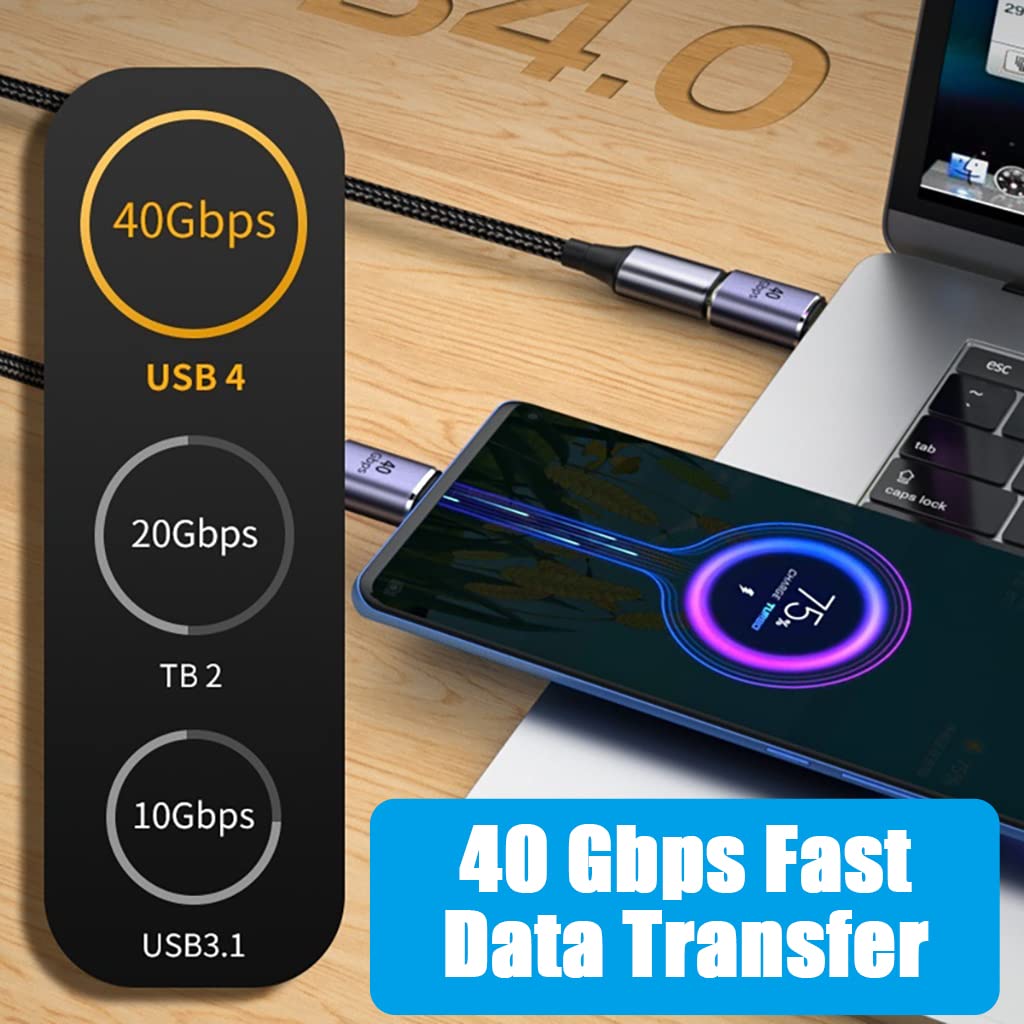 Zeitel Type C Magnetic Adapter with 100W PD Fast Charging and 40Gbps Transfer | 8K Output