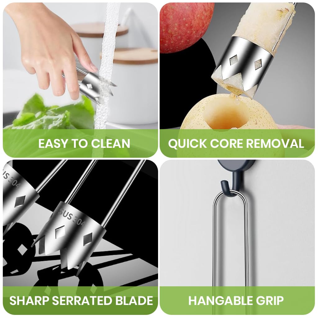 HASTHIP Bell Pepper Seed Corer for Easy Core Removal featuring Serrated Teeth and 304 Stainless Steel | 1 Pack Kitchen Tool