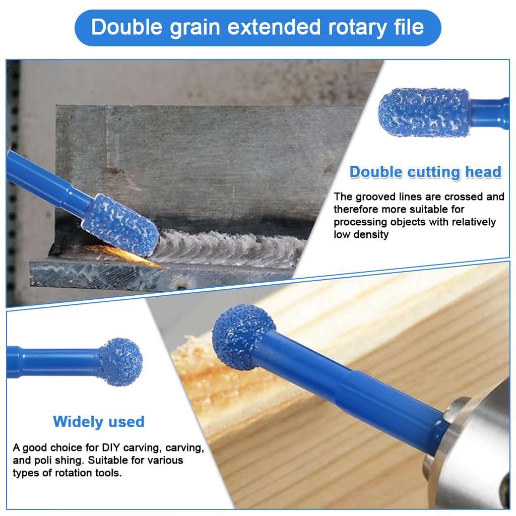 Serplex Rotary Rasp Drill Bits Set for Woodcraft with 7 Shapes and Diamond Coating | DIY Crafting