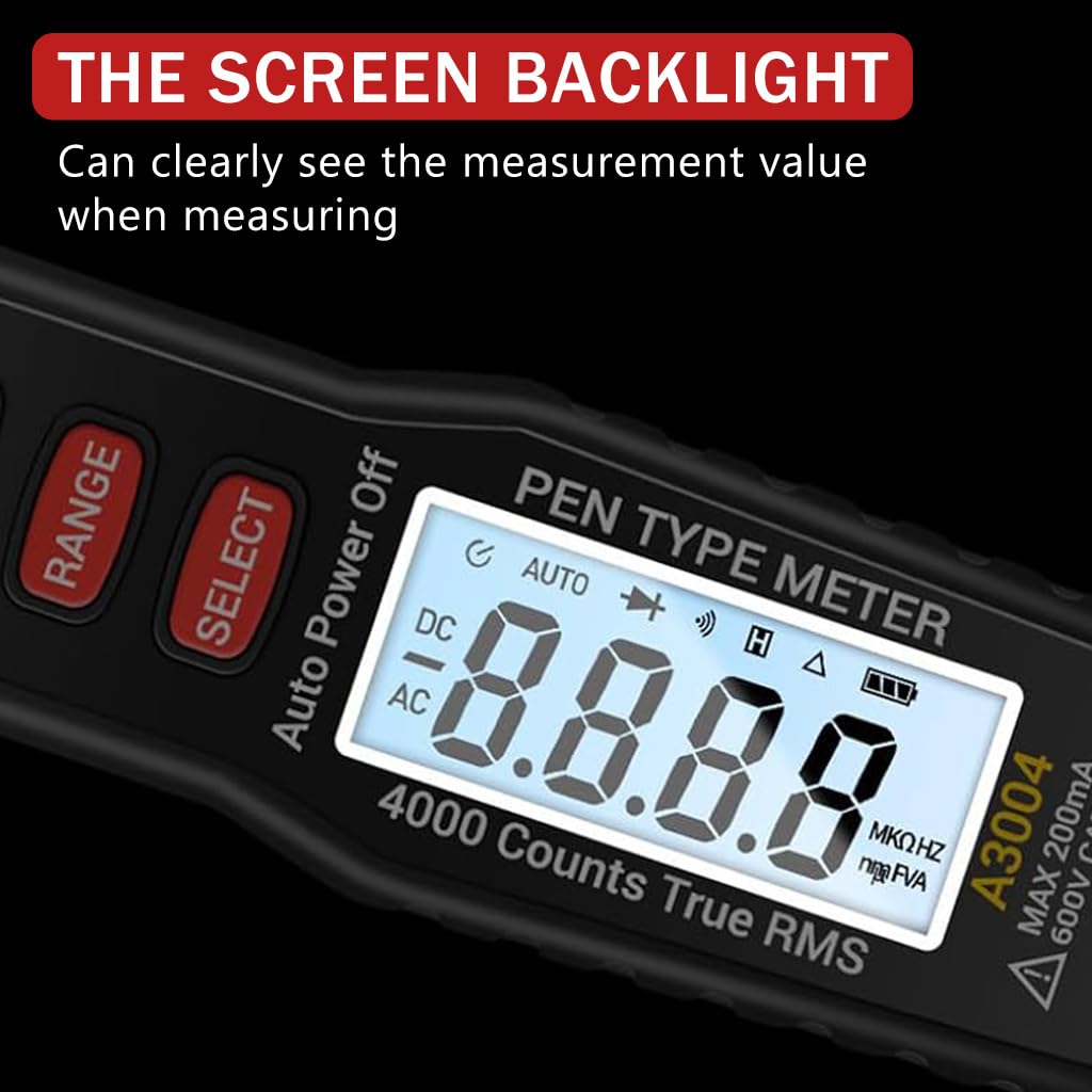 Serplex Pen Type Digital Multimeter for AC DC Voltage and Resistance Testing | 22.50x4.60x0.80cm Compact LCD Tester