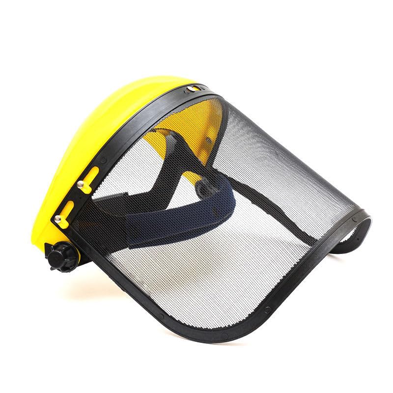 HASTHIP® Safety Face Shield Headgear for Lawn Mowing Anti-Debris Headgear Fine Mesh Screen Face Cover Adjustable Face Shield Protective Headgear for Flying Twigs, Grass, Stones