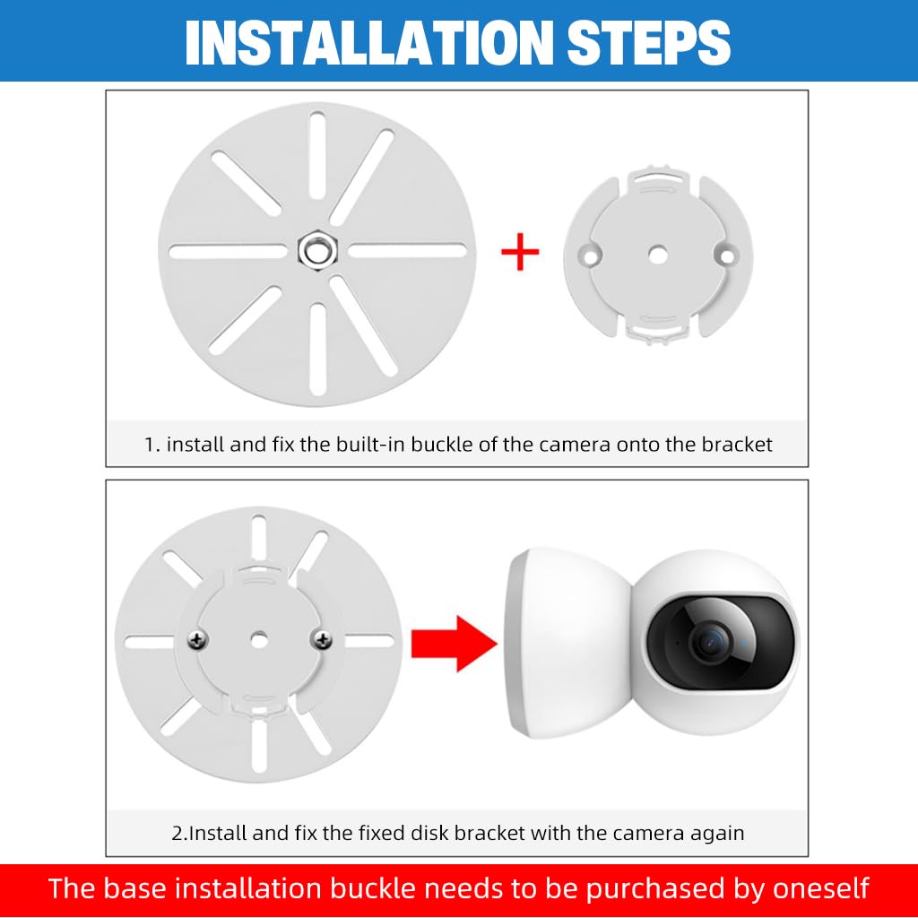 ZORBES Security Camera Wall Mount for Indoor Outdoor Use with Screw Fixing | 3Pcs Adjustable Stand